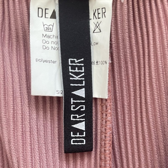 Women’s Pink Dusty Rose Pants Coquette Minimalist Athleisure Baggy Lightweight - Picture 4 of 4